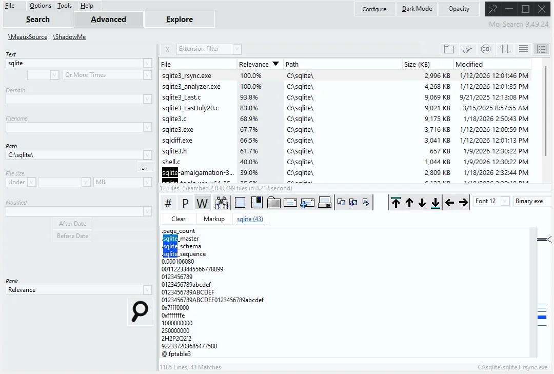 Ranked results list in light mode